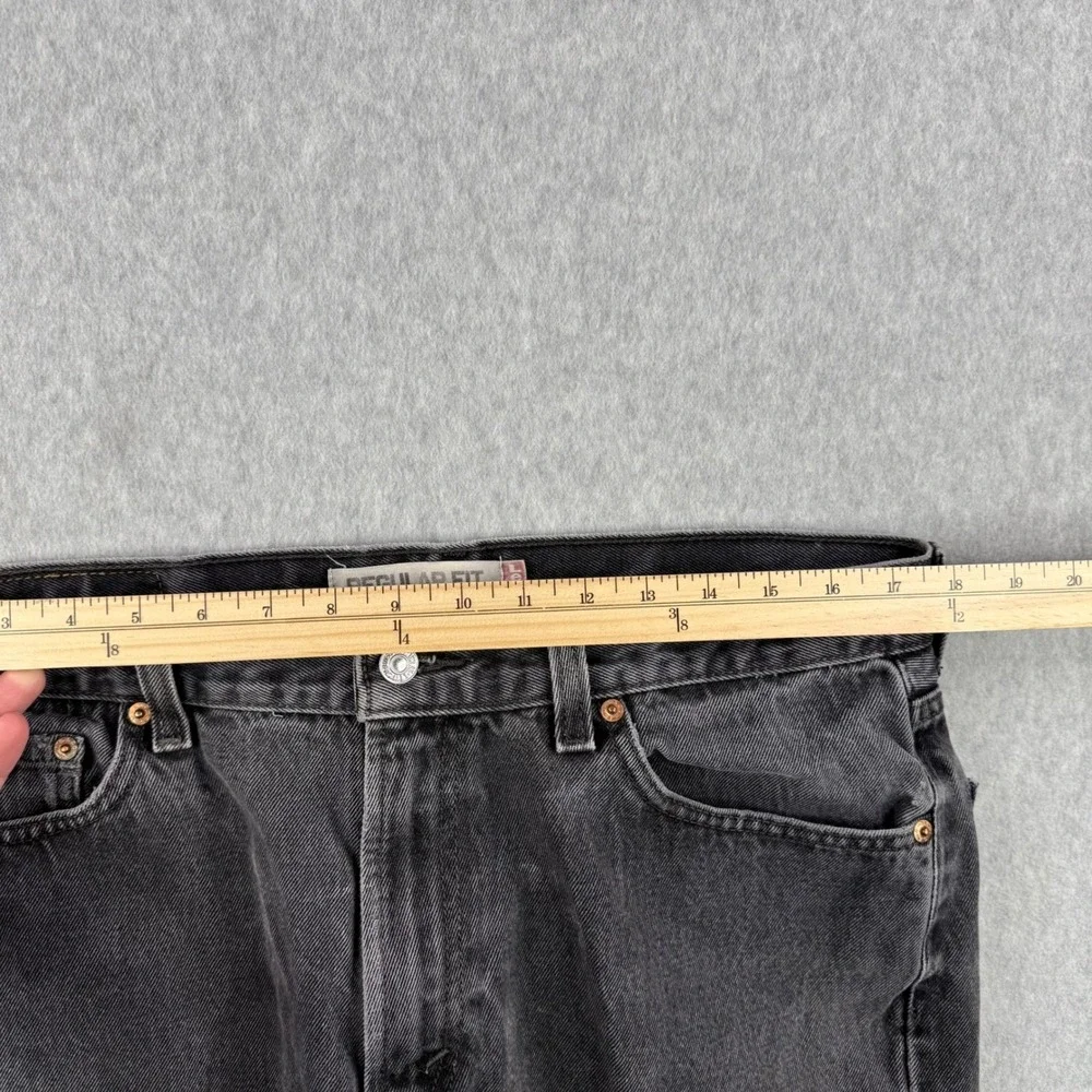 Vintage Levis 505 Jeans‎ Mens Fits 36x29 Black Denim Faded Straight Leg Casual